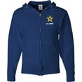 thumbnail image 1 of US Army Star Logo White Chest Print Full Zip Hoodie, XL Royal, 1 of 2