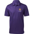 thumbnail image 1 of US Army Star Logo White Chest Print Textured Polo Shirt, 2XL Purple, 1 of 2