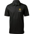 thumbnail image 1 of US Army Star Logo White Chest Print Textured Polo Shirt, 4XL Black, 1 of 2