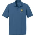 thumbnail image 1 of US Army Star Logo White Chest Print Textured Polo Shirt, Large Dawn, 1 of 2
