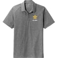 thumbnail image 1 of US Army Star Logo White Chest Print Tri Blend Polo Shirt, Large Dark Grey, 1 of 2