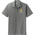 thumbnail image 1 of US Army Star Logo White Chest Print Tri Blend Polo Shirt, Small Dark Grey, 1 of 2
