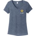 thumbnail image 1 of US Army Star Logo White Chest Print Womens Tri Blend V-neck T-Shirt, 4XL Navy Frost, 1 of 3