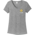 thumbnail image 1 of US Army Star Logo White Chest Print Womens Tri Blend V-neck T-Shirt, Medium Grey, 1 of 3
