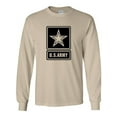 thumbnail image 1 of US Army Star Modern Logo Long Sleeve T-Shirt in Sand, 1 of 3