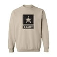 thumbnail image 1 of US Army Star Modern Logo Military Style Crewneck Sweatshirt in Sand, 1 of 3