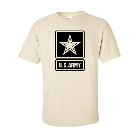 US Army Star Modern Logo Short Sleeve T-Shirt in Sand