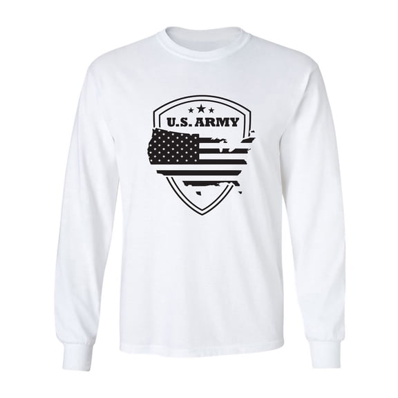 US Army Stars & Stripes Adult Long Sleeve T-shirt