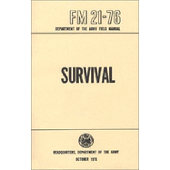 Pre-Owned US Army Survival Manual: FM 21-76 by Department of the Army (Paperback), History HISTORY / Military / United States, English