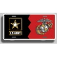thumbnail image 1 of US Army-USMC House Divided Embossed Custom License Plate, 1 of 1