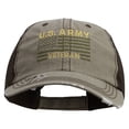 thumbnail image 1 of US Army Veteran Flag Embroidered Low Profile Special Cotton Mesh Cap - Khaki Brown OSFM, 1 of 5
