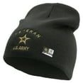 thumbnail image 1 of US Army Veteran Military Embroidered 8 Inch Knitted Short Beanie - Dk Grey OSFM, 1 of 5