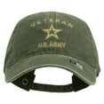 thumbnail image 1 of US Army Veteran Military Embroidered Washed Cap - Olive OSFM, 1 of 6