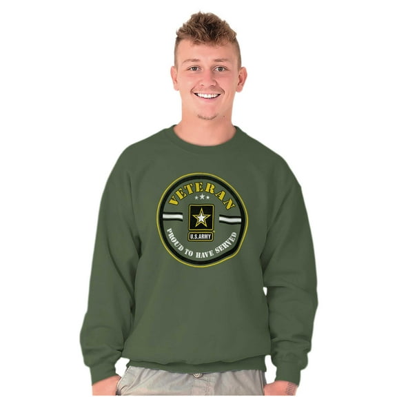 US Army Veteran Proud To Have Served Sweatshirt for Men or Women Brisco Brands S