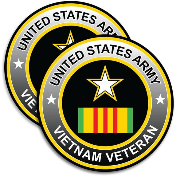 US Army Vietnam Veteran Sticker 2-Pack Military Seal Decal for Car ...