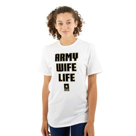 US Army Wife Life Military Logo Women Plus Size Graphic Tee Tees Brisco Brands 4X