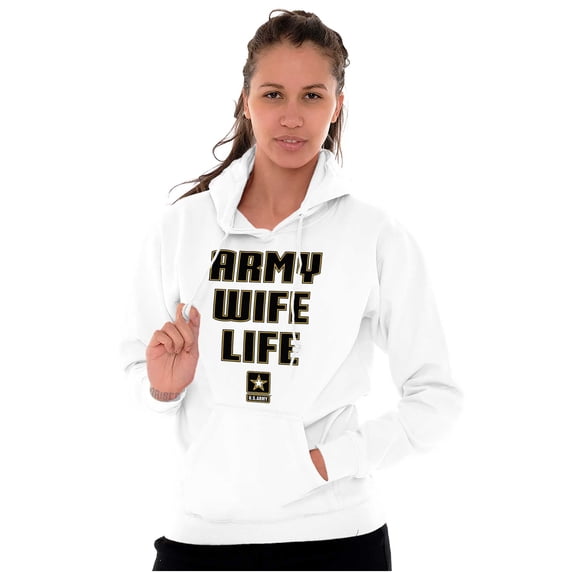 US Army Wife Life Military Logo Women Plus Size Hoodie Brisco Brands 2X