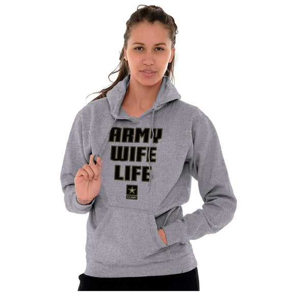 US Army Wife Life Military Logo Women Plus Size Hoodie Brisco Brands 2X