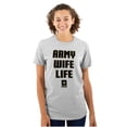 thumbnail image 1 of US Army Wife Life Military Logo Women's Graphic T Shirt Tees Brisco Brands L, 1 of 5