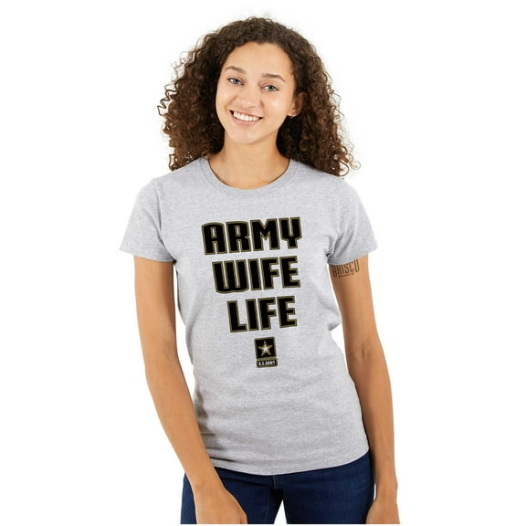 US Army Wife Life Military Logo Women's Plus Size Shirt Brisco Brands 2X