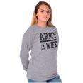 thumbnail image 1 of US Army Wife Military Soldier Pride Women's Long Sleeve T Shirt Brisco Brands S, 1 of 6
