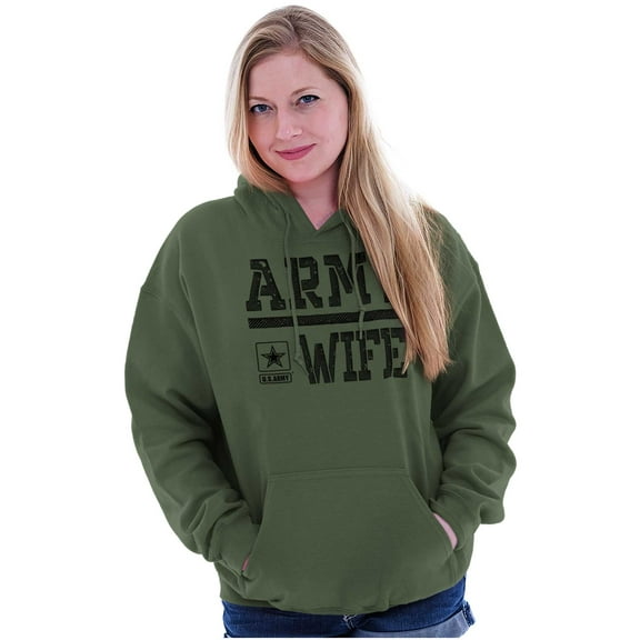 US Army Wife Military Star Logo Women Plus Size Hoodie Brisco Brands 2X
