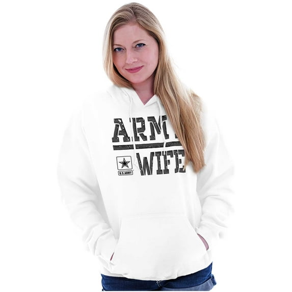 US Army Wife Military Star Logo Women Plus Size Hoodie Brisco Brands 3X