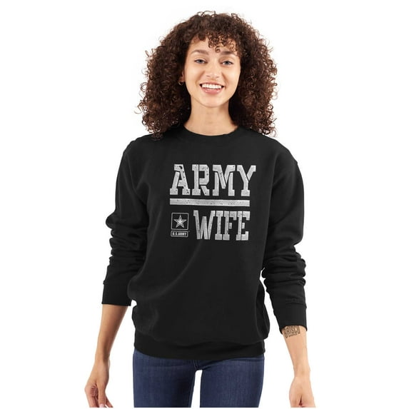 US Army Wife Military Star Logo Women Plus Size Sweatshirt Brisco Brands 5X