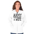 thumbnail image 1 of US Army Wife Military Star Logo Women Plus Size Zipper Hoodie Brisco Brands 4X, 1 of 5