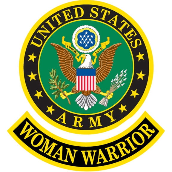 Eagle Emblems PM0972 Patch - Army, Woman Warrior - 2 Piece - 3.75 in.