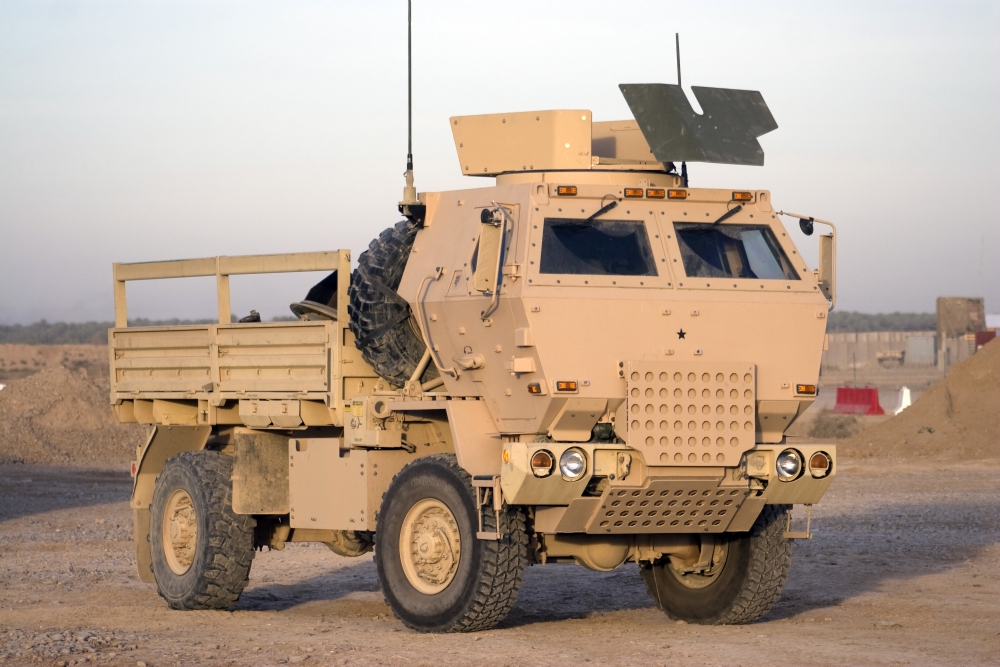 US Army armored truck Canvas Art - Terry MooreStocktrek Images (18 x 12)