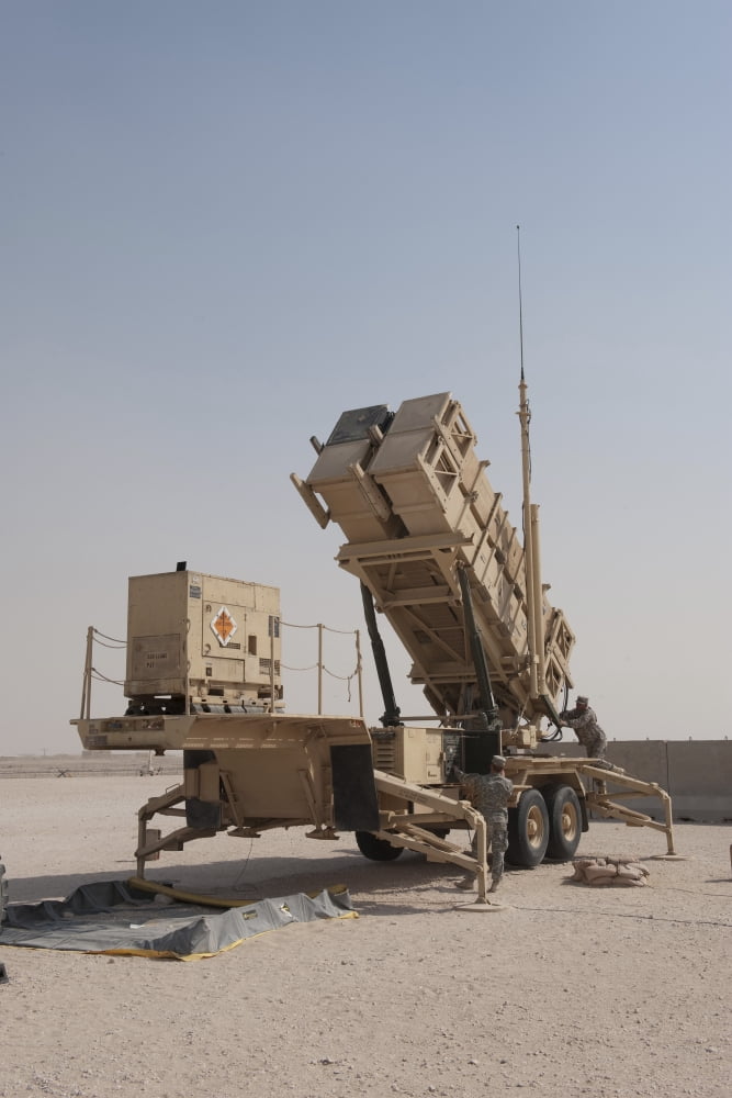 US Army soldiers power-up a MIM-104 Patriot Missile System Canvas Art - Stocktrek Images (23 x 35)