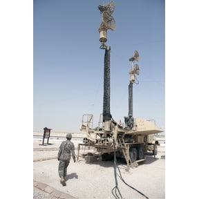 US Army soldiers prepare to move a Patriot Air Defense Missile System Canvas Art - Stocktrek Images (23 x 35)