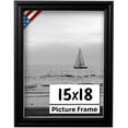 thumbnail image 1 of US Art Frames 15x18 Traditional Style Black Thin .75 Inch Wide, Solid Popler Wood, Wall Decor Picture Poster Photo Frame, 1 of 4
