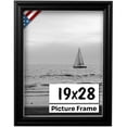 thumbnail image 1 of US Art Frames 19x28 Traditional Style Black Thin .75 Inch Wide, Solid Popler Wood, Wall Decor Picture Poster Photo Frame, 1 of 4