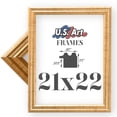 thumbnail image 1 of US Art Frames 21x22 Traditional Style Antique Gold Thin .75 Inch Wide, Solid Wood, Wall Decor Picture Poster Photo Frame, 1 of 4