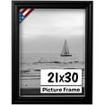 thumbnail image 1 of US Art Frames 21x30 Traditional Style Black Thin .75 Inch Wide, Solid Popler Wood, Wall Decor Picture Poster Photo Frame, 1 of 4