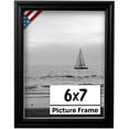 thumbnail image 1 of US Art Frames 6x7 Traditional Style Black Thin .75 Inch Wide, Solid Popler Wood, Wall Decor Picture Poster Photo Frame, 1 of 4