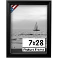 thumbnail image 1 of US Art Frames 7x28 Traditional Style Black Thin .75 Inch Wide, Solid Popler Wood, Wall Decor Picture Poster Photo Frame, 1 of 4