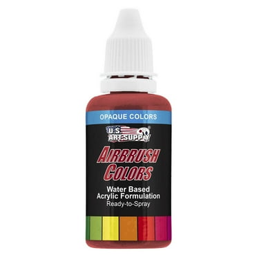 US Art Supply 1-Ounce Opaque Bright Red Airbrush Paint