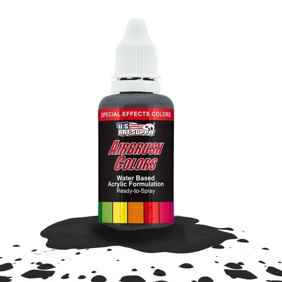 U.S. Art Supply 1-Ounce Special Effects Black Pearl Airbrush Paint