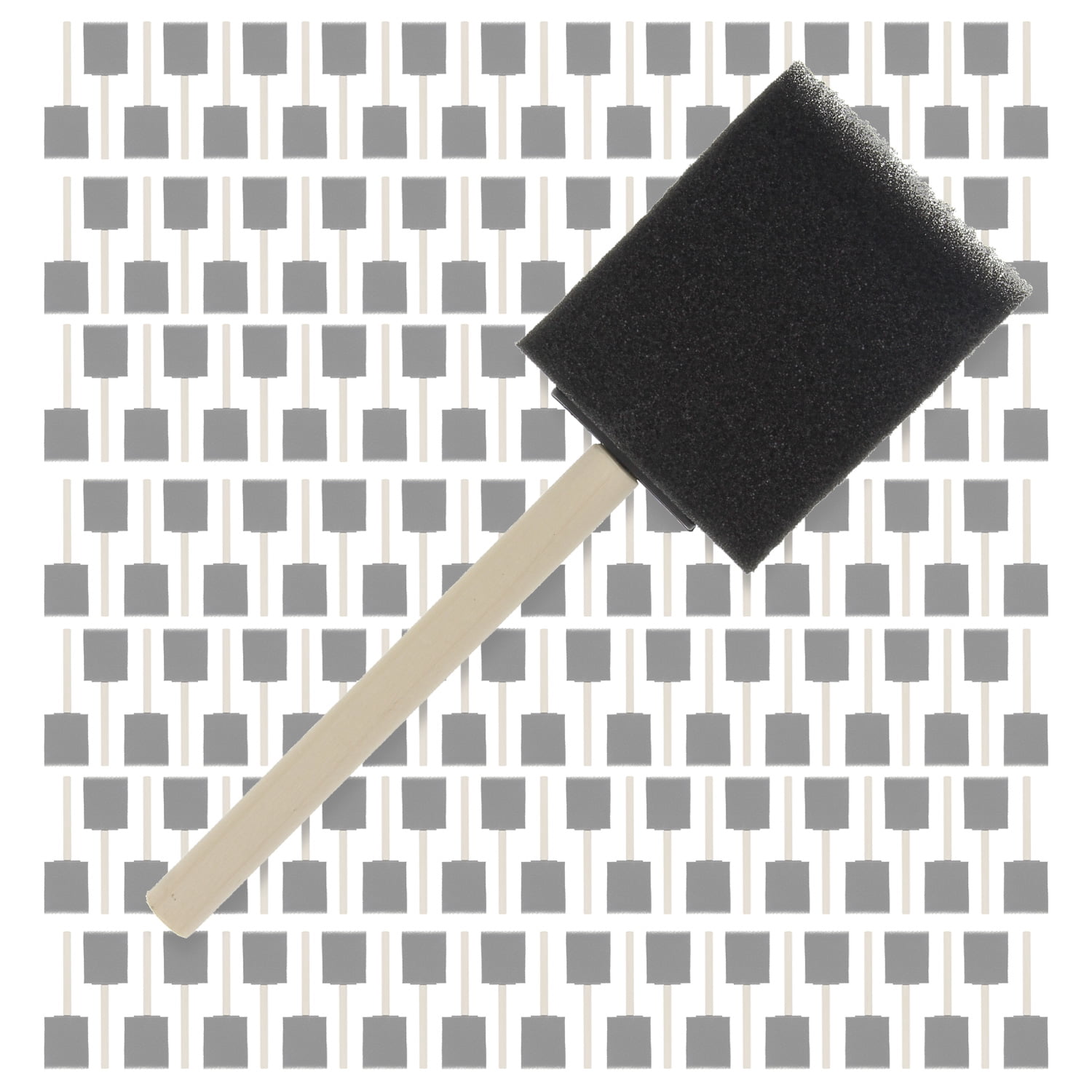 U.S. Art Supply 2 inch Foam Sponge Wood Handle Paint Brush Set (Full Case of 480 Brushes) - Lightweight, Durable and Great