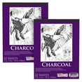 thumbnail image 1 of U.S. Art Supply 9 in. x 12 in. Premium Heavy-Weight Charcoal Paper Pad, 160gsm, 90 Pound, 30 Sheets (Pack of 2), 1 of 6