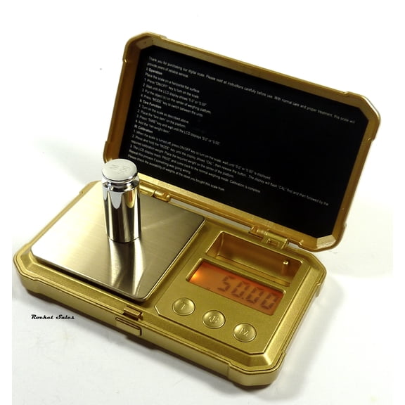 US Balance Pocket Digital Scale, Stainless Steel, 200g x 0.01g, Gold