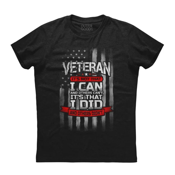 US Banner Veteran I Can Military Service Patriot Theme Unisex T-Shirt, up to Size 5XL