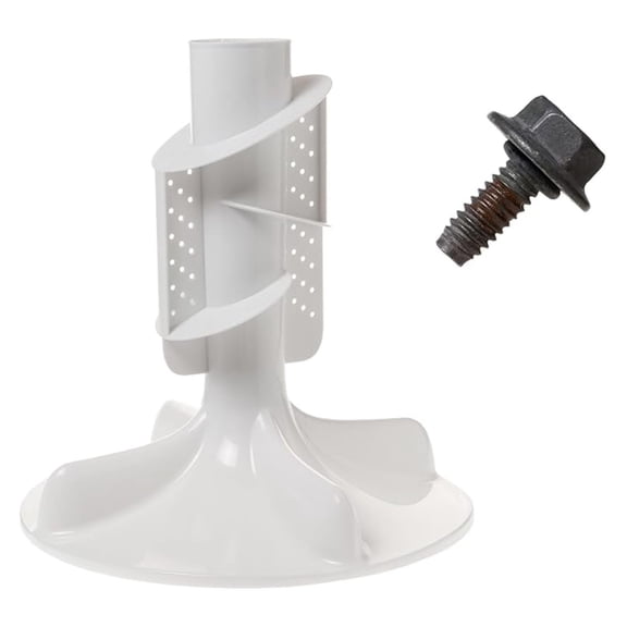 US-Based Supplier - WH43X30957 Genuine Washer Agitator Assembly 17" H 17" D and WH02X24374 SCR 1/4-20, 2A Sinuloc Screw - Replaces WH43X25304, WH43X26845 - Compatible With , Hotpoint Washers