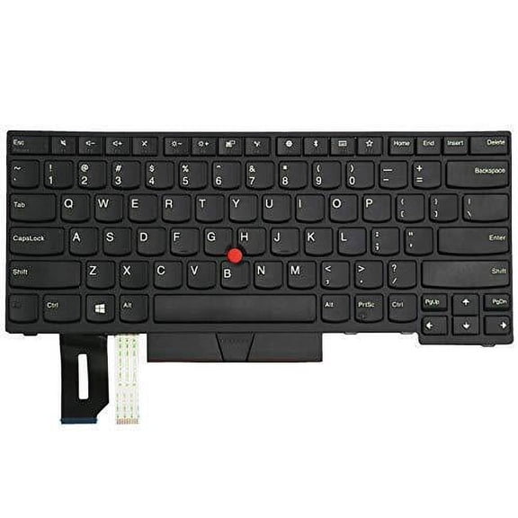 US Black English Laptop Keyboard (Non-Backlit) Replacement for Lenovo IBM Thinkpad E480 L480 L380 T480s 01YP320 01YP240 SN20P32754