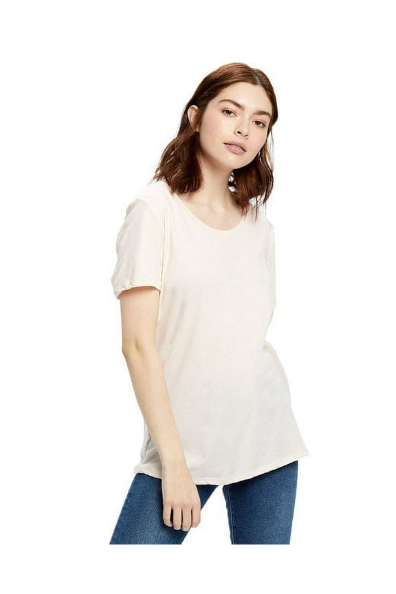 US115 Women's Short-Sleeve Loose Fit Boyfriend Tee