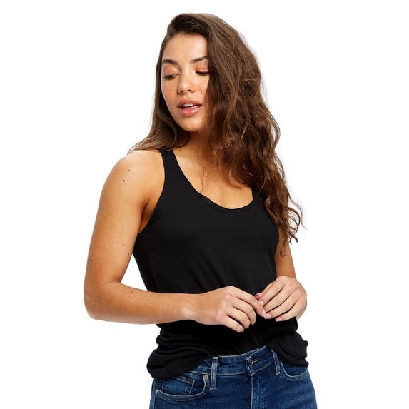 US Blanks US575 Ladies 3.5 oz. Raw Edge Racer Tank