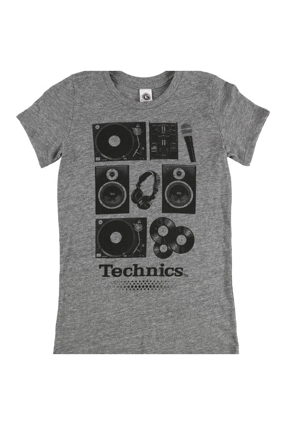 Womens Technics Graphic T-Shirt, Grey, Small